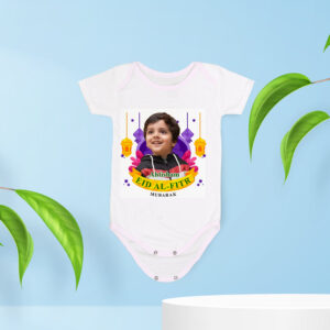 Kids Customized Picture Eid Mubarak Romper - Design # 01