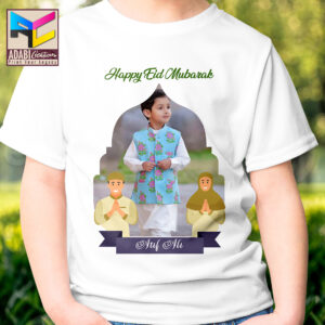 Customized Kids Eid Mubarak T-Shirt - Design # 04