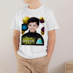 Kids Customized White Polyester Shirt – Design # 01