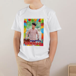 Kids Customized White Polyester Shirt – Design # 02