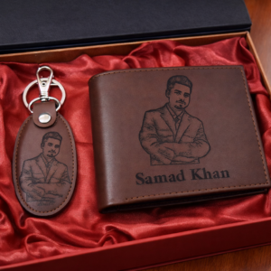 Customized Picture Wallet & Keychain Set - Design # 02