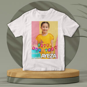 Kids Customized White Polyester Shirt – Design # 04