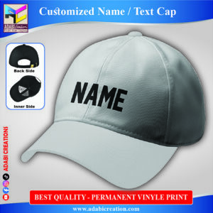 Customized Name Cap – White