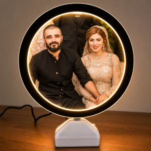 Customized Picture LED Magic Mirror Photo Frame - Circle